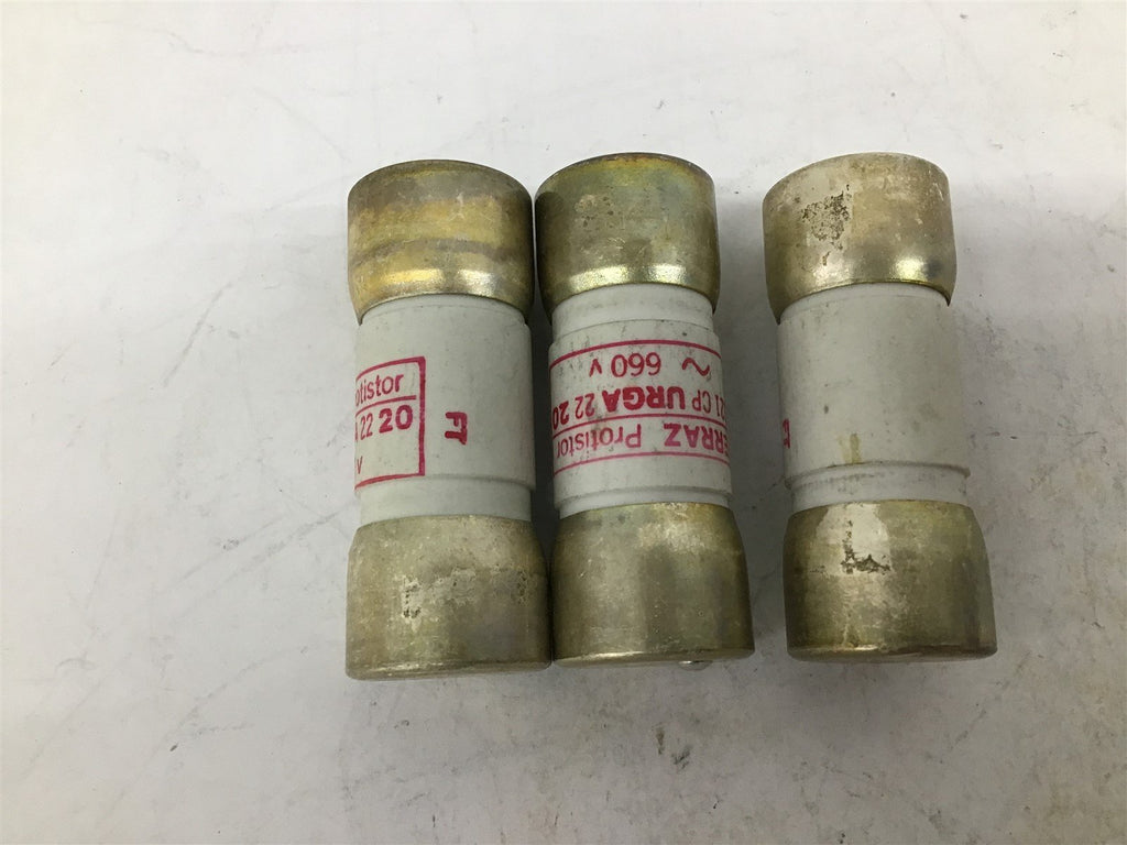 Ferraz Protistor 6621 CP URGA 22 20 660V Lot Of 3