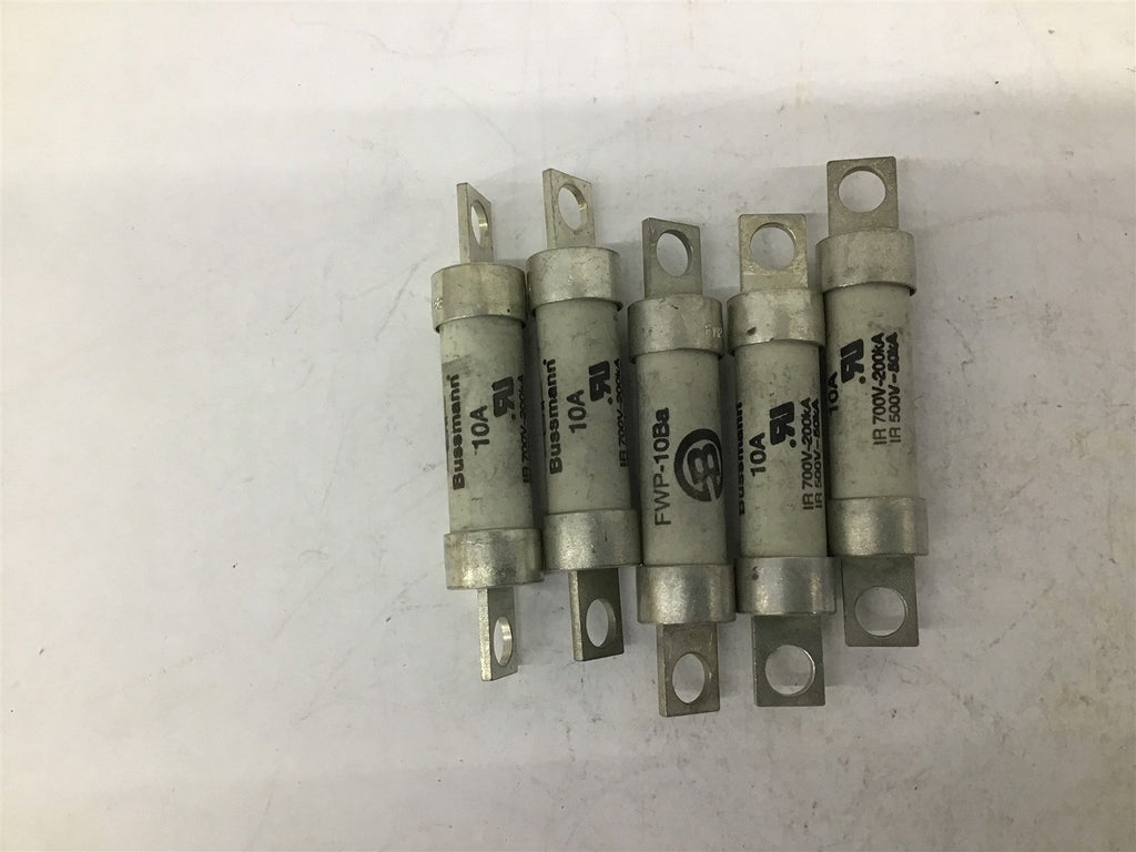 Bussmann FWP-10BA 10A 700V AC Lot Of 5