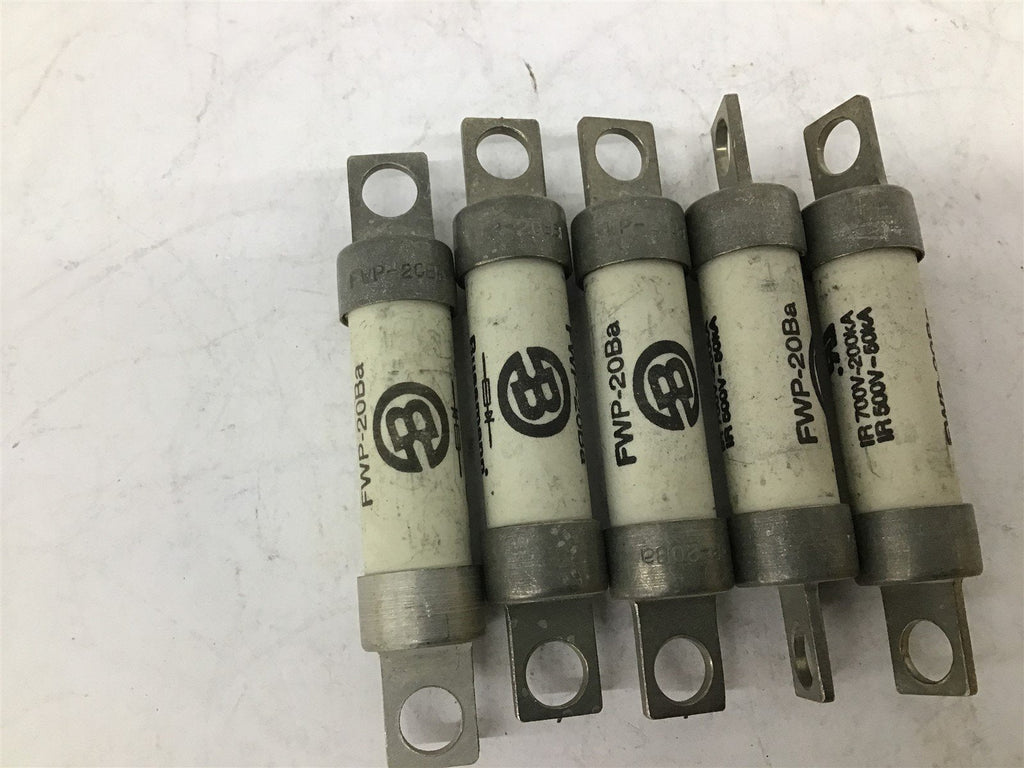Bussmann FWP-20BA 20A 700V Lot Of 5