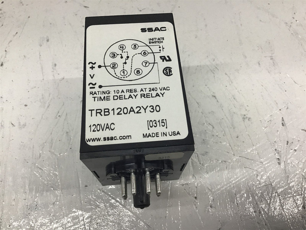 SSAC TRB120A2Y30 Time Delay Relay 120VAC