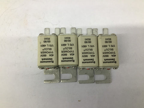 Bussmann Denmark 40A 660V SILCU 170L 4901 00/80 95341 Lot Of 4
