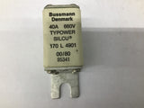 Bussmann Denmark 40A 660V SILCU 170L 4901 00/80 95341 Lot Of 4