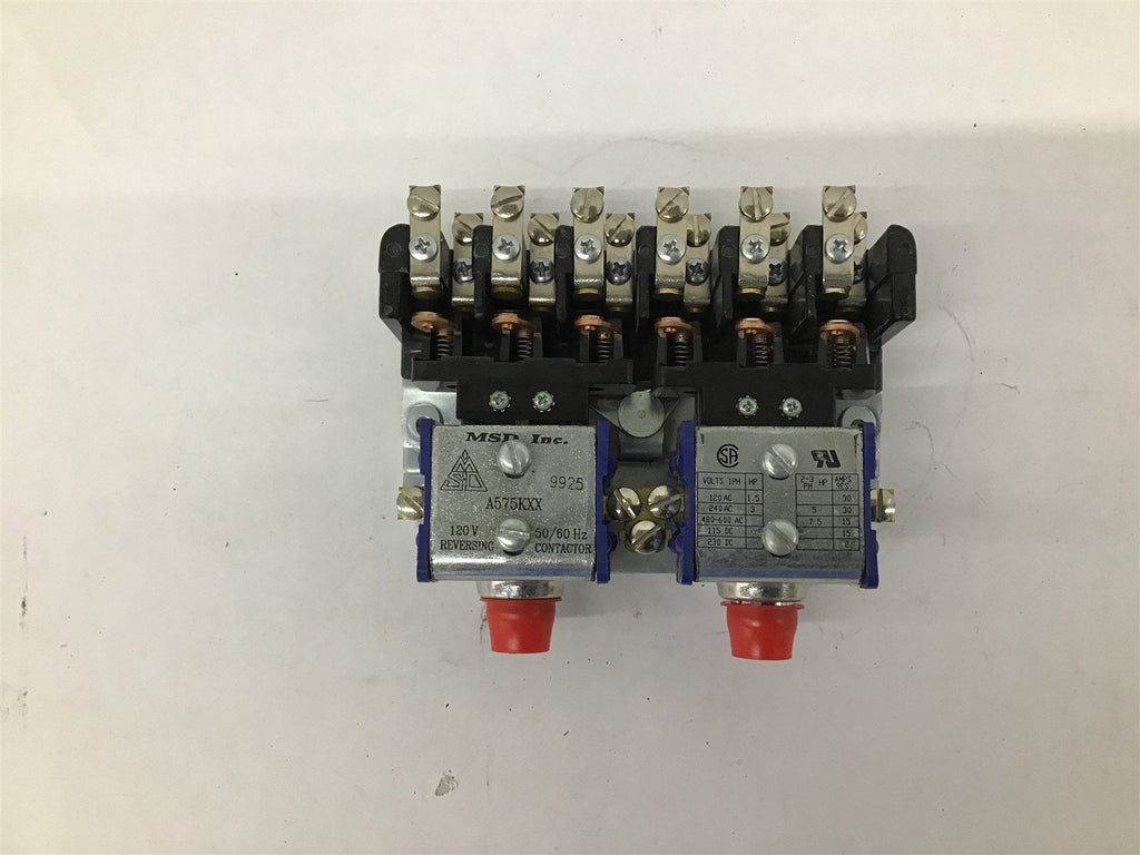 MSD INC A575KXX Reversing Contactor 120V 50/60HZ 120V HP1.5 Ph1