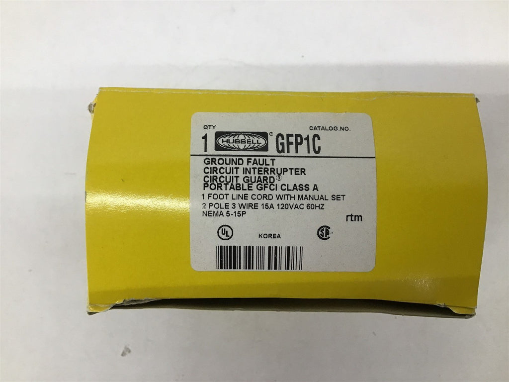 Hubbell GFP41C Circuit Guard 2 Poles 3 Hilos 15A 120V C.A. Nema 5-15P