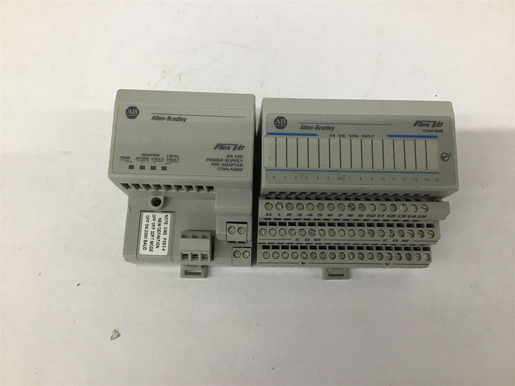 Allen-Bradley Flex I/O 24VDC VDC Rid Adapter 1794-ASB2--Flex I/O 1794-IB16