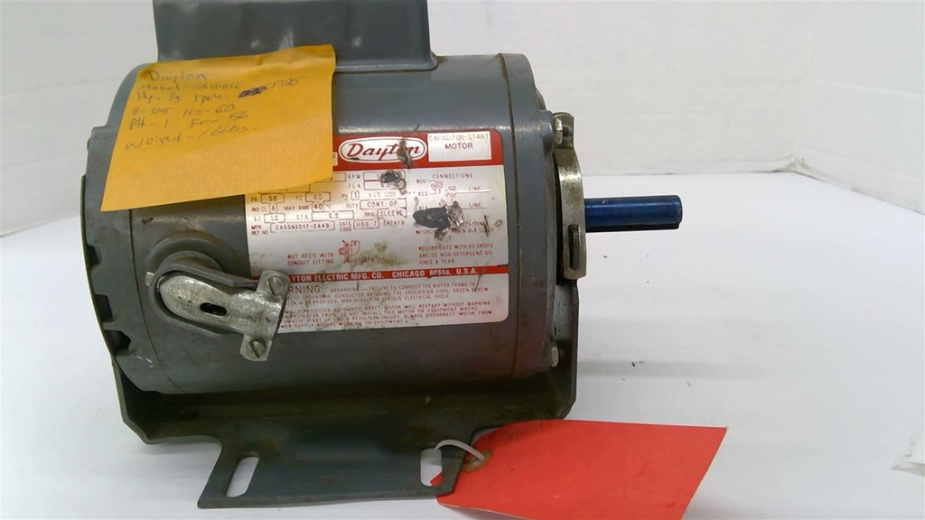 Dayton 5K262V Capacitor Motor 1/4HP 1800RPM 4P 115/230V 60HZ
