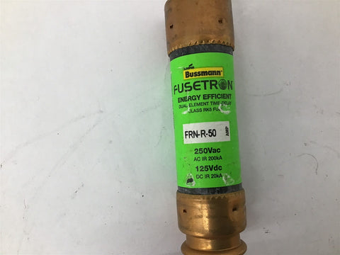 Bussmann Fusetron FRN-R-50 250VAC 125VDC Lot Of 3