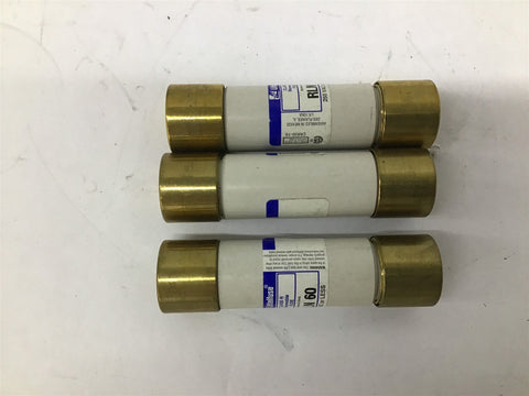 Littelfuse RLN 60 Class H Renewable Fuse 250 VAC Less Lot Of 3