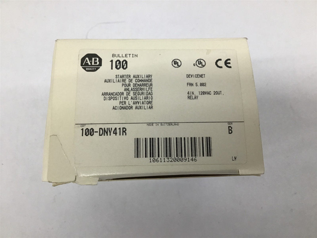 Allen-Bradley 100-DNY41R Starter Auxilliary Bulletin 100