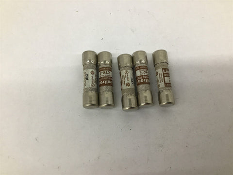 Limitron KTK-3 Time Delay Fast-Acting Fuse Lot OF 5
