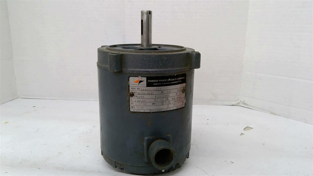 Diamond 844621-0117 AC Motor 1/6HP 1725RPM 230/460V 3PH 56CZ TENV 3PH