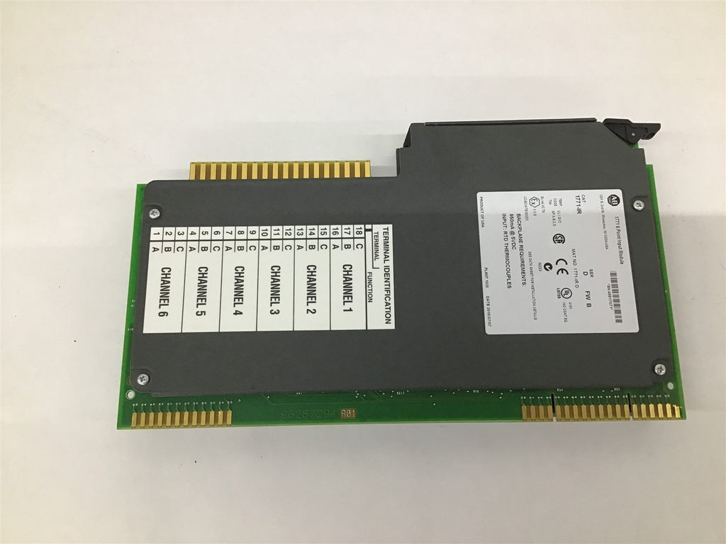 Allen-Bradley 1771-IR 6 Point Input Module Ser D FW B
