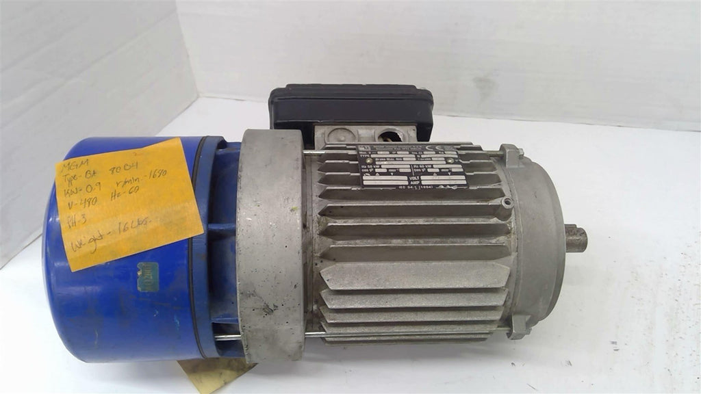MGM BA-80B4 0.9kW Brake Motor 480 Volt 1680 Rpm