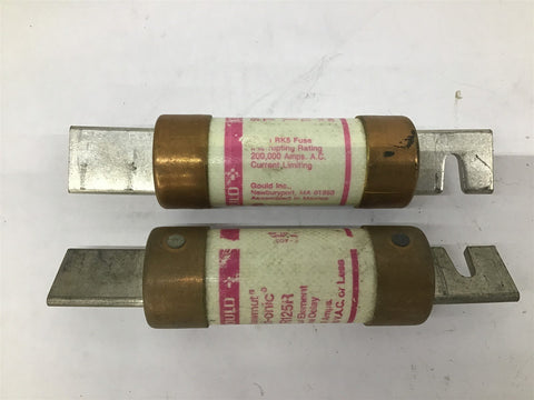 Shawmut Tri-Onic TR!25R 125A 250V.A.C. Or Less Class RK5 Lot Of 2