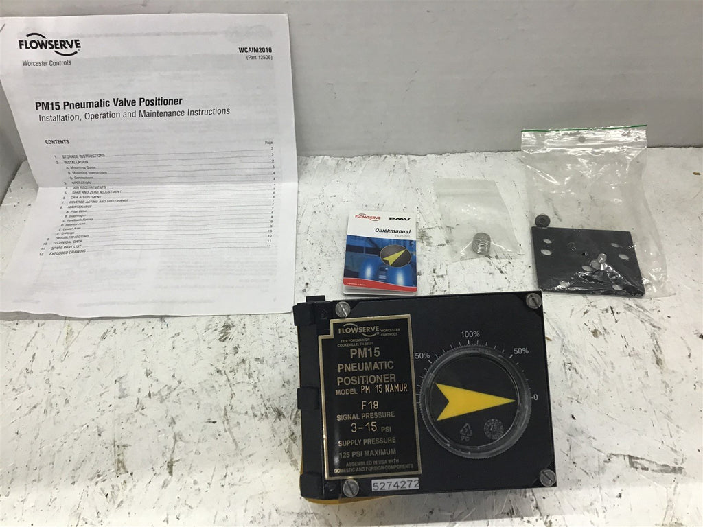 Flowserve PM15 NAMUR Pneumatic Valce Positioner 3-15 PSI