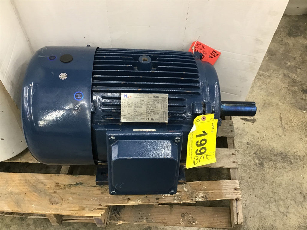 North American Electric PE324T-40-4 40 HP AC Motor 208-230/460 V 1800 Rpm P 324T