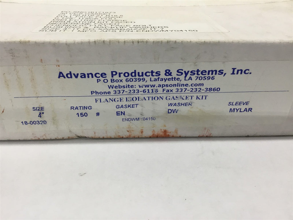 Advance Products & Systems Flange Isolation Gasket EN 4" Kit