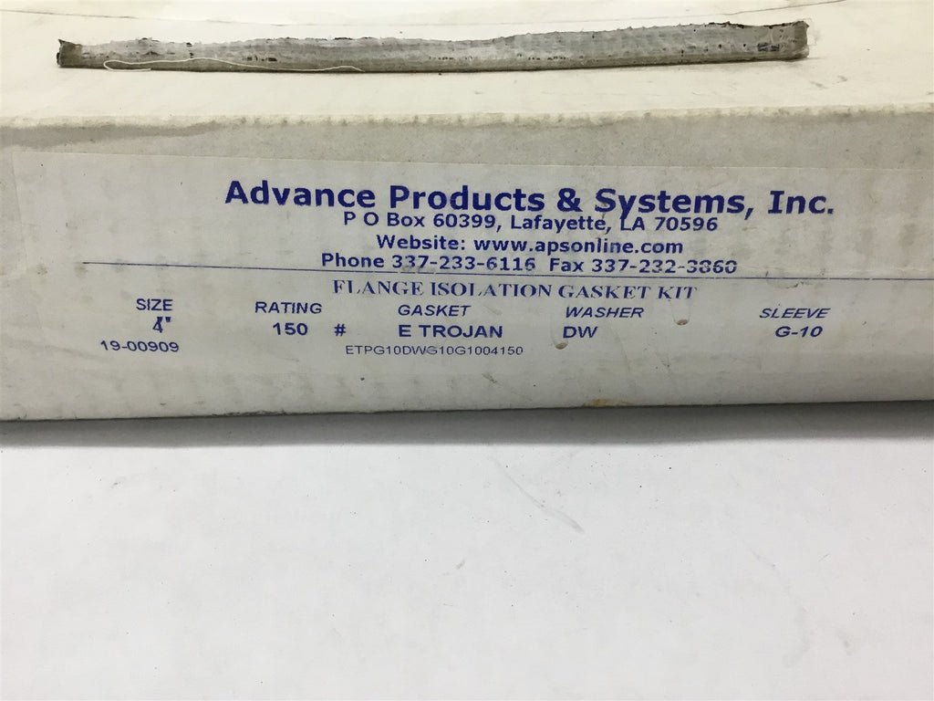 Advance Products & Systems Flange Isolation Gasket E Trojan 4" Kit