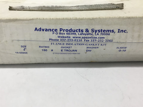 Advance Products & Systems Flange Isolation Gasket E Trojan 4" Kit