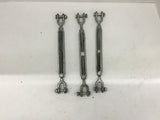 Turn Buckle With Clevis 3/8"size 16 Threads Lot Of 3