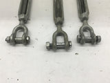 Turn Buckle With Clevis 3/8"size 16 Threads Lot Of 3