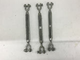 Turn Buckle With Clevis 3/8"size 16 Threads Lot Of 3
