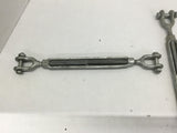 Turn Buckle With Clevis 3/8"size 16 Threads Lot Of 3