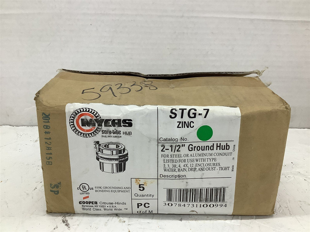 Cooper Crouse-Hinds Myers STG--7 --2/12" Ground Hub