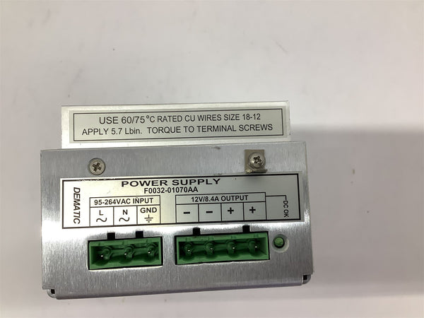Siemens Dematic F0032-01070AA Power Supply – BME Bearings and Surplus