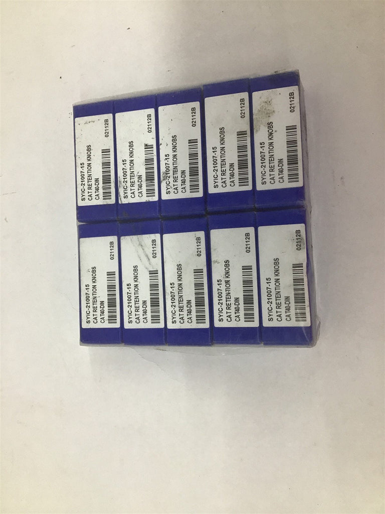 SYIC-21007-15 CAT Retntion Knobs CA T40-DIN Lot Of 10