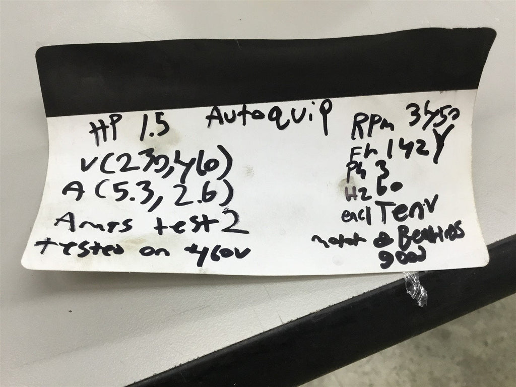 Autoquip C42T34NZ1C AC Motor 240/230V 3450Rpm 1.5Hp 60Hz FR-142Y 3Ph