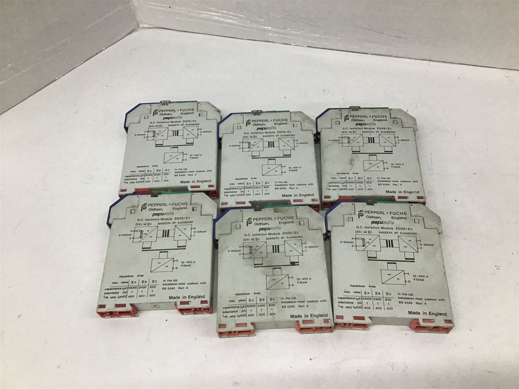 Pepperl+Fuchs Isolation Module ZG05/Ex Lot Of 6