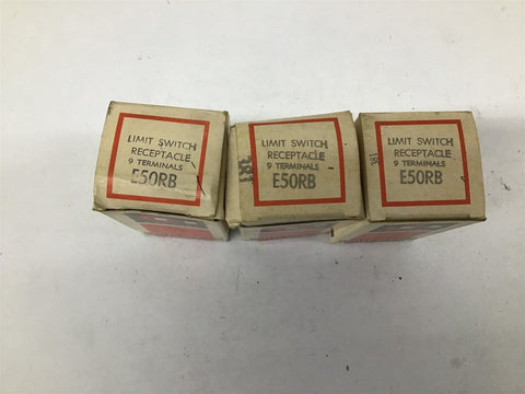 Cutler Hammer E50RB Limit Switch Receptacle 9 Terminals Lot OF 3