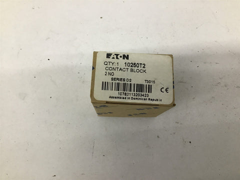 Cutler Hammer Eaton 10250T2 Contact Block 2NO Ser D2 T3015