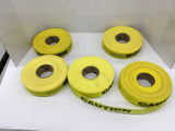 Caution Tape 2" Wide Lot Of 5