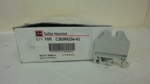 Lot Of 75 --- Cutler-Hammer C383Rk254-A2 Terminal Blocks