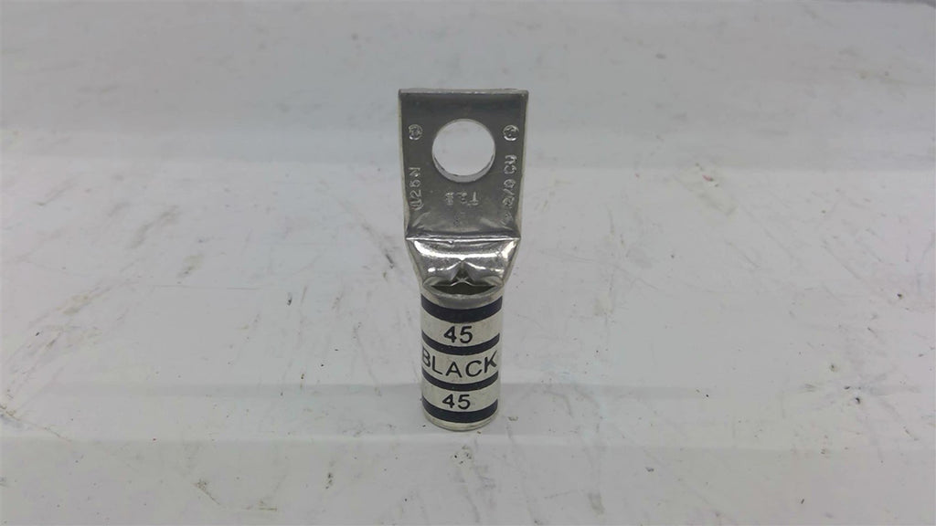 T&B 125N 2/0C Black 45 Terminal Copper Compression 1 Hole Short Barrell Lot of 6