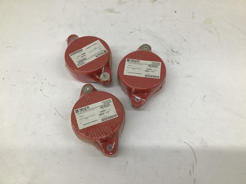 Brady 65560 Gate Valve Lockouts Red Lot Of 3