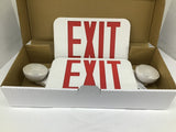 Fullham FHEC30WR Exit Signs White Housing Red Letters Double Faced