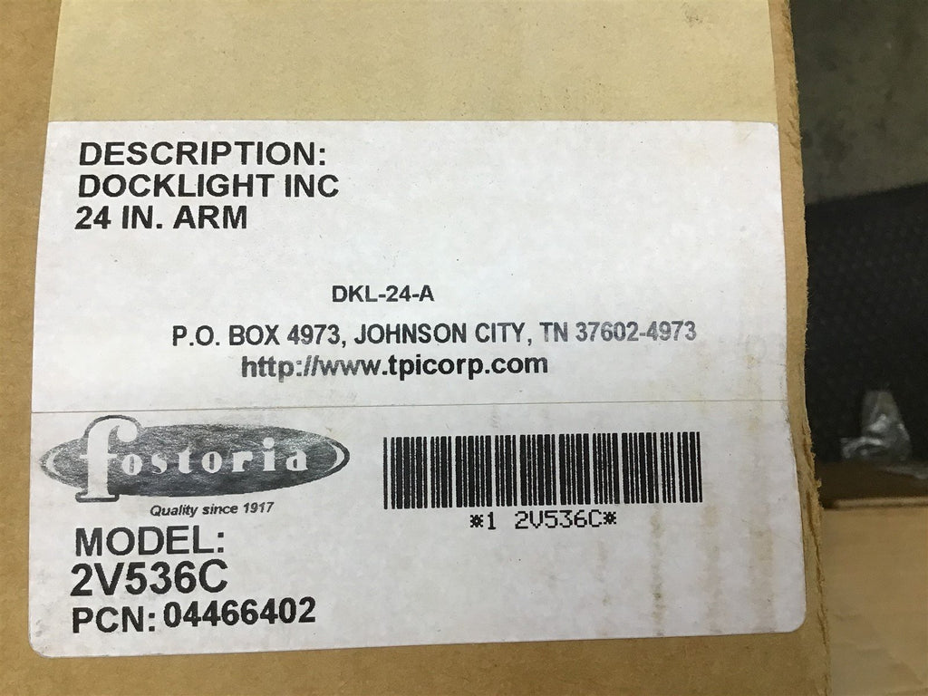 Fostoria 2C536C Dock Light 24" Arm