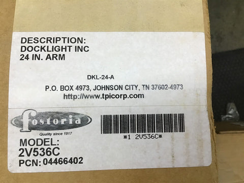 Fostoria 2C536C Dock Light 24" Arm