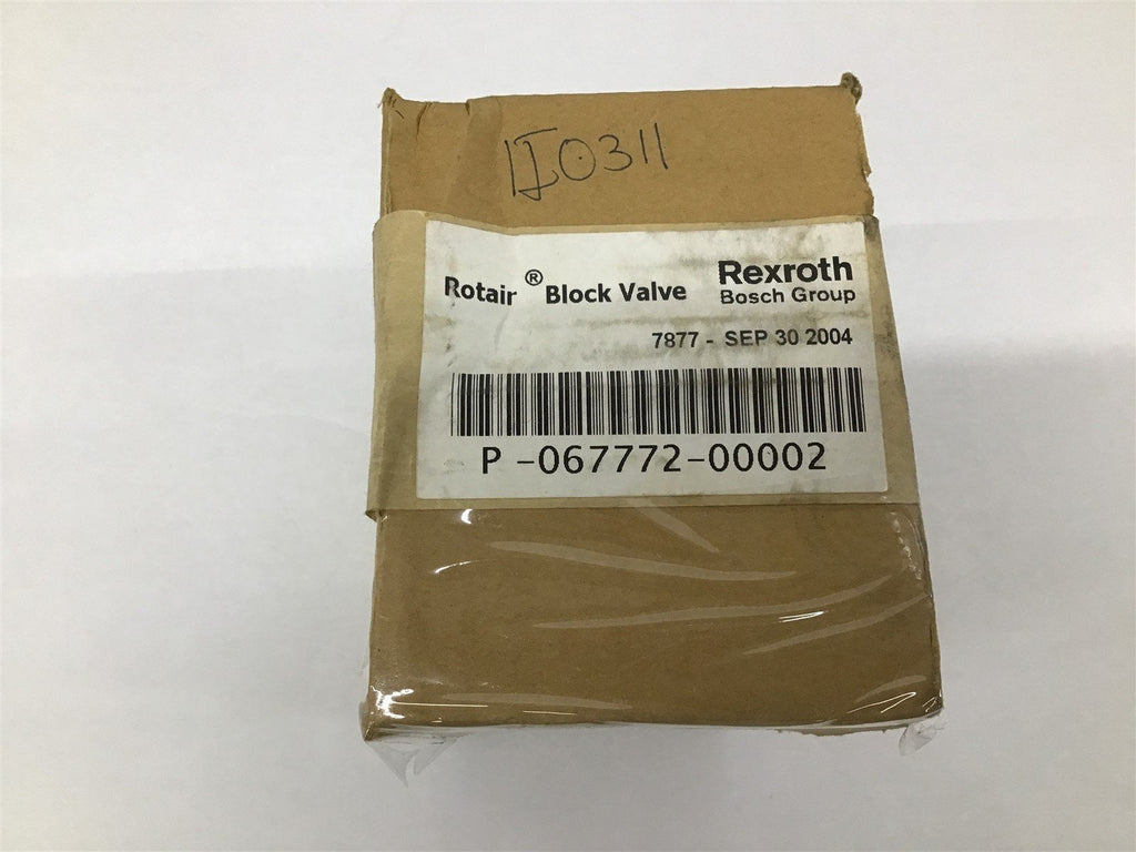 Rexroth Rotair P-067772-00002 Block Valve