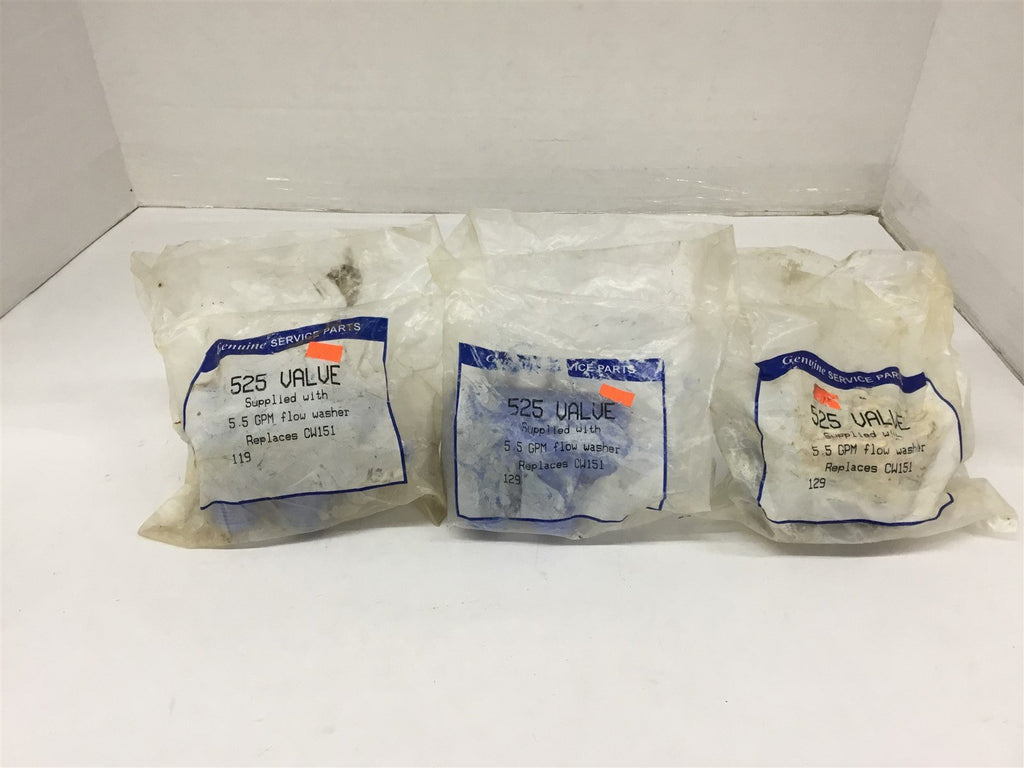 Genuine Service Parts 525 Valve Lot OF 3