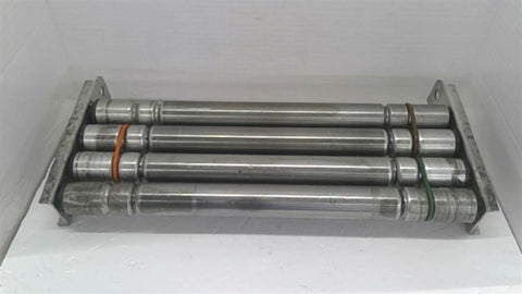 Conveyor Rollers 19 1/4"L 1 5/8" OD 4 Rollers On A Frame