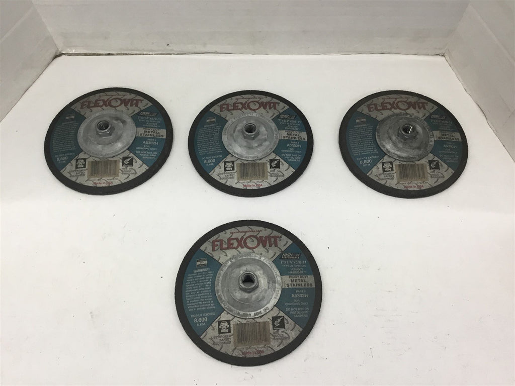 Flexovit Grinding Wheel A5302H 7"x1/4"x5/8"-11 Lot Of 4