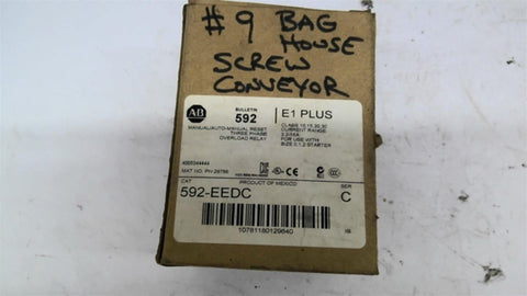 Allen-Bradley 592-EEDC E1 Plus Manual-Auto-Manual Reset 3 Phase Overlo –  BME Bearings and Surplus