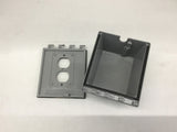 TayMac Type 3R Two Gang Vertical Mount Safety Outlet Box 90510