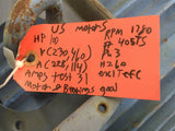 US Electric R925A AC Motor 100 Hp 1800 Rpm 4P 230/460 Volts 405TS Frame