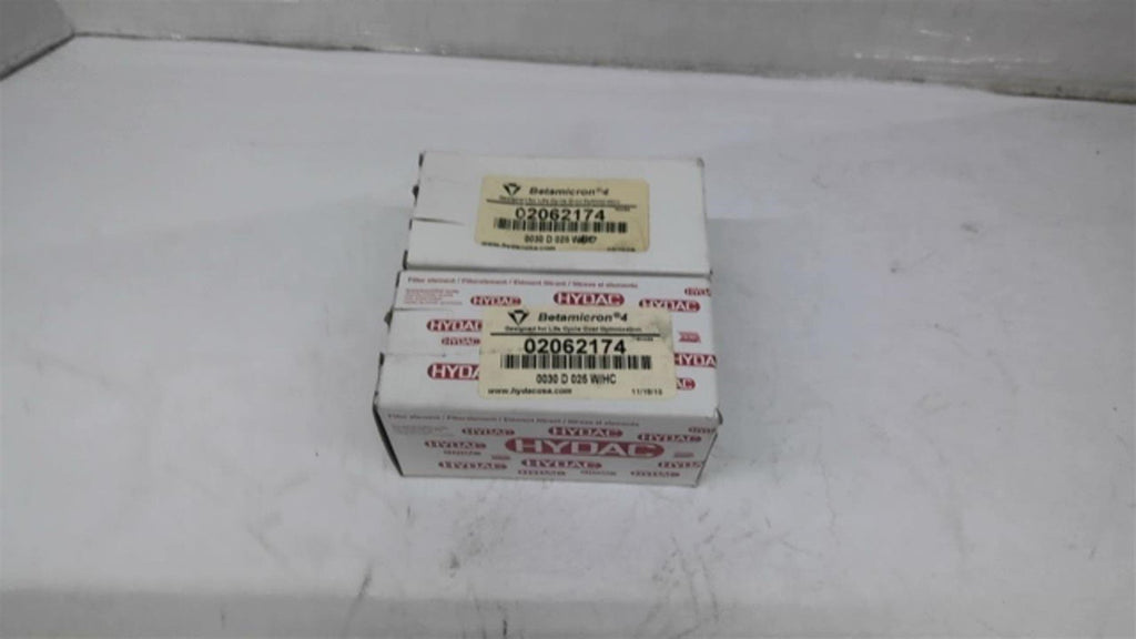 Hydac 02062174 Betamicron 4 0030 D 025 W/HC Lot Of 2