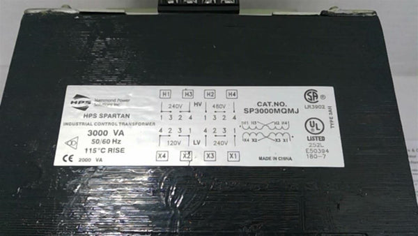 HPS SP3000MQMJ Industrial Control Transformer 3000VA 240/480 Pri 120/2 ...